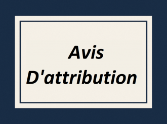 Avis  d'attribution provisoire : Equipements FLE  